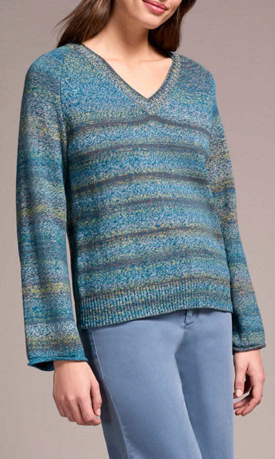 Combed Cotton V-Neck Sweater - Image 3