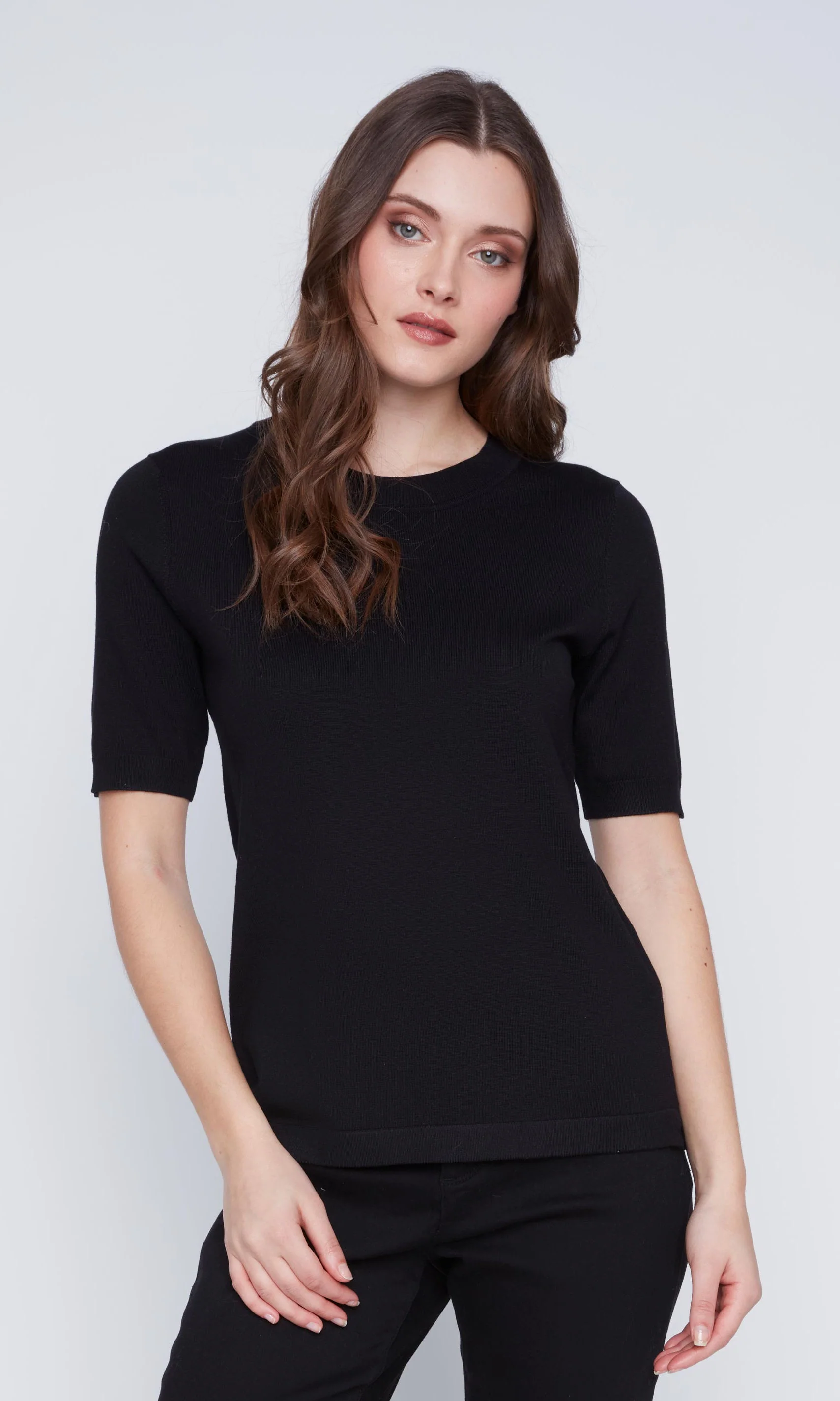 Fine-Gauge Knit Tee - Image 3